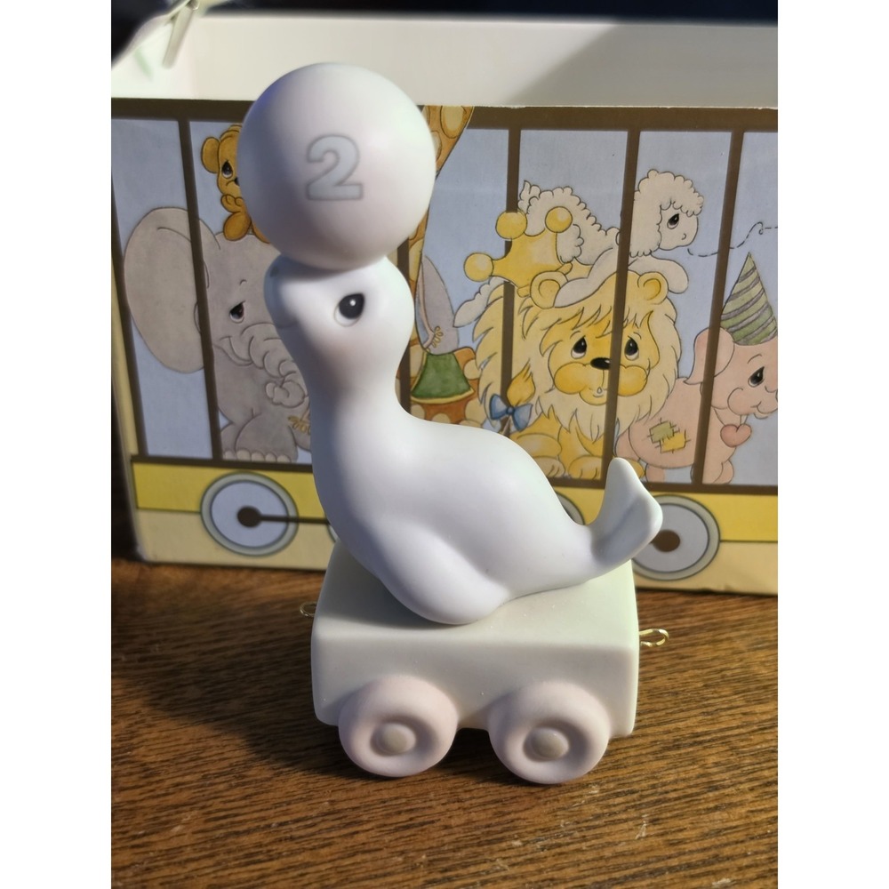 Precious Moments Birthday Train Seal "God Bless You On Your Birthday"  Age 2 491